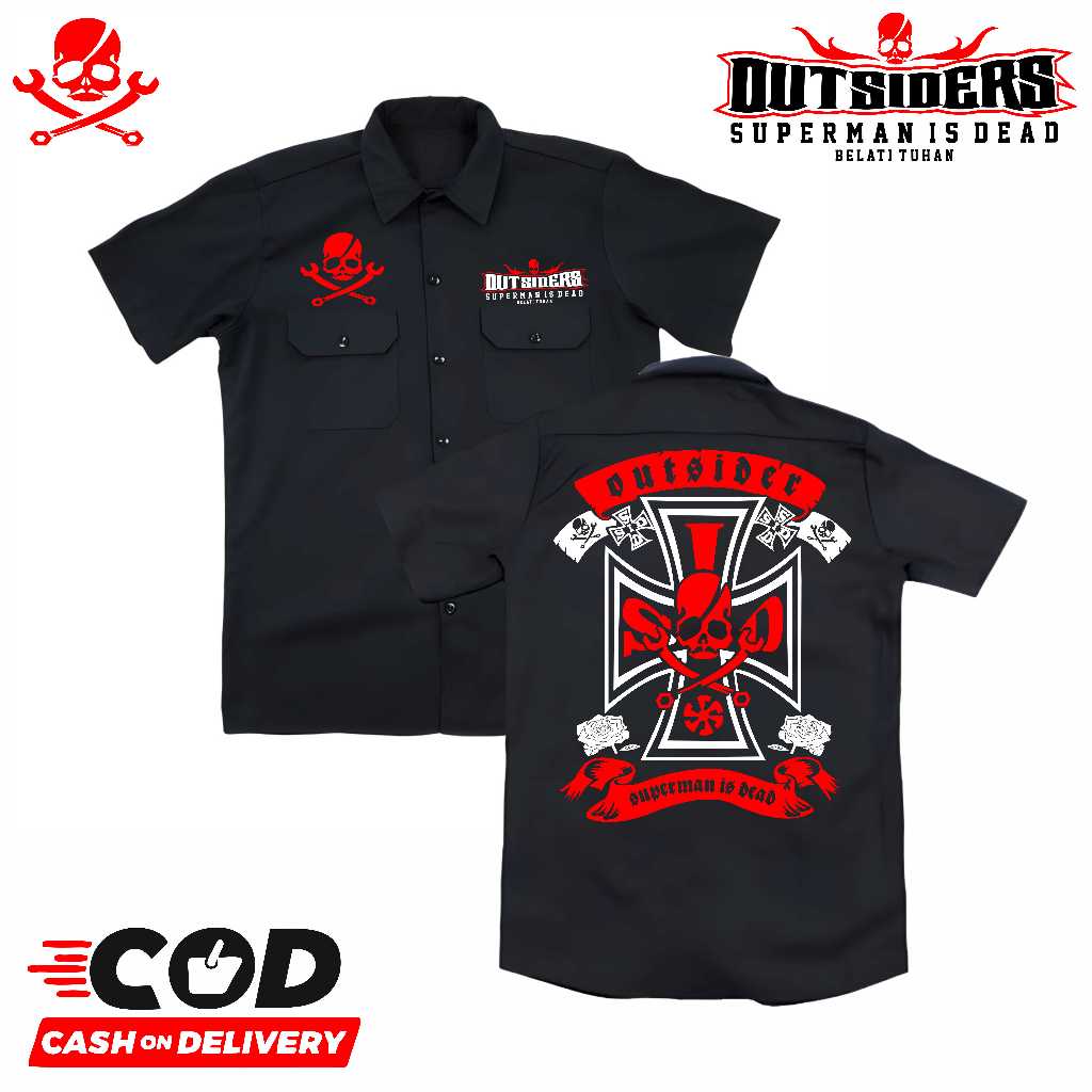 KEMEJA OUTSIDERS BELATI TUHAN SUPERMAN IS DEAD