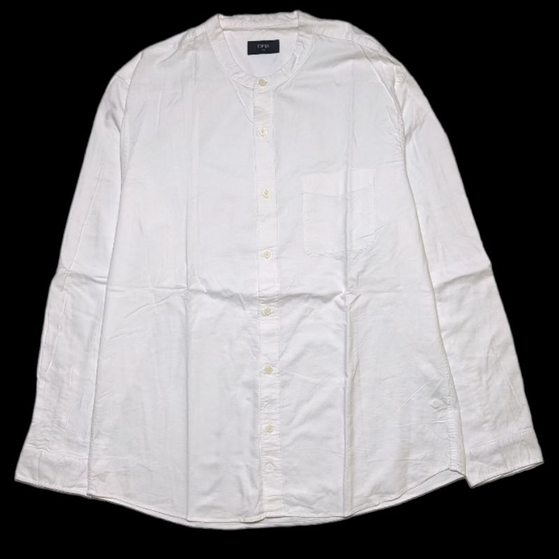 Kemeja TOPTEN Shanghai Oxford Putih Like New Size XL to XXL JUMBO No uniqlo