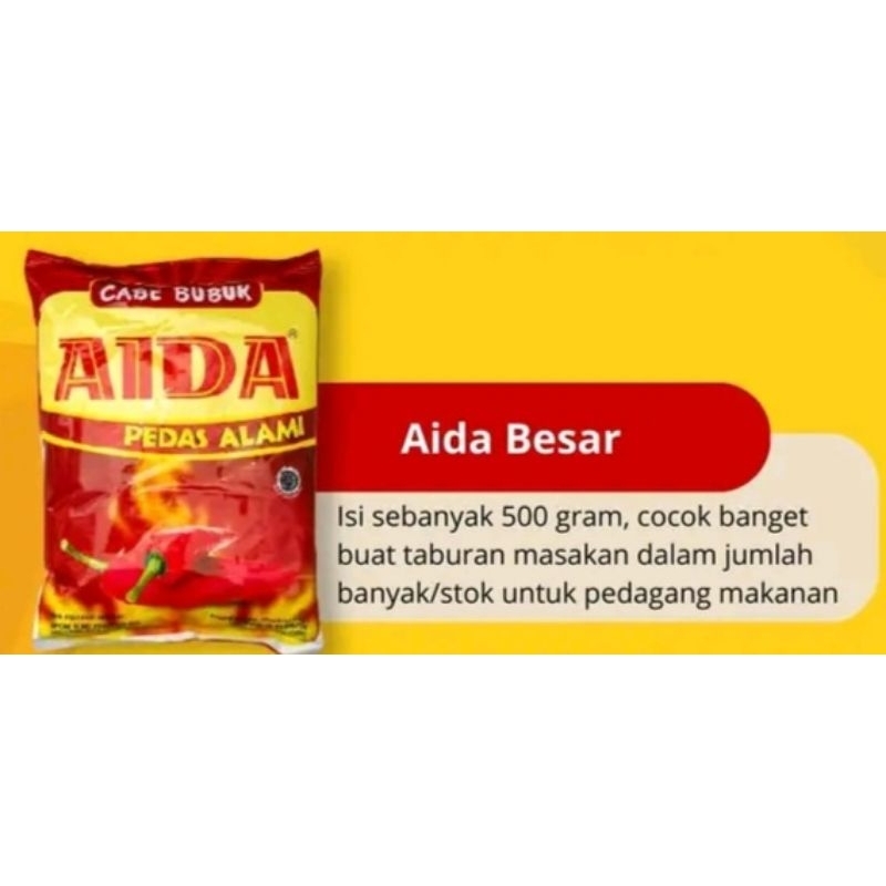 

HG PAKET HEMAT ( 5 Pcs ) Cabe Bubuk AIDA ( CABE GILING) g