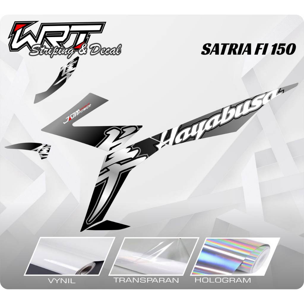 Striping Satria Injeksi-Stiker Decal Satria FU 150 Injeksi Hayabusa