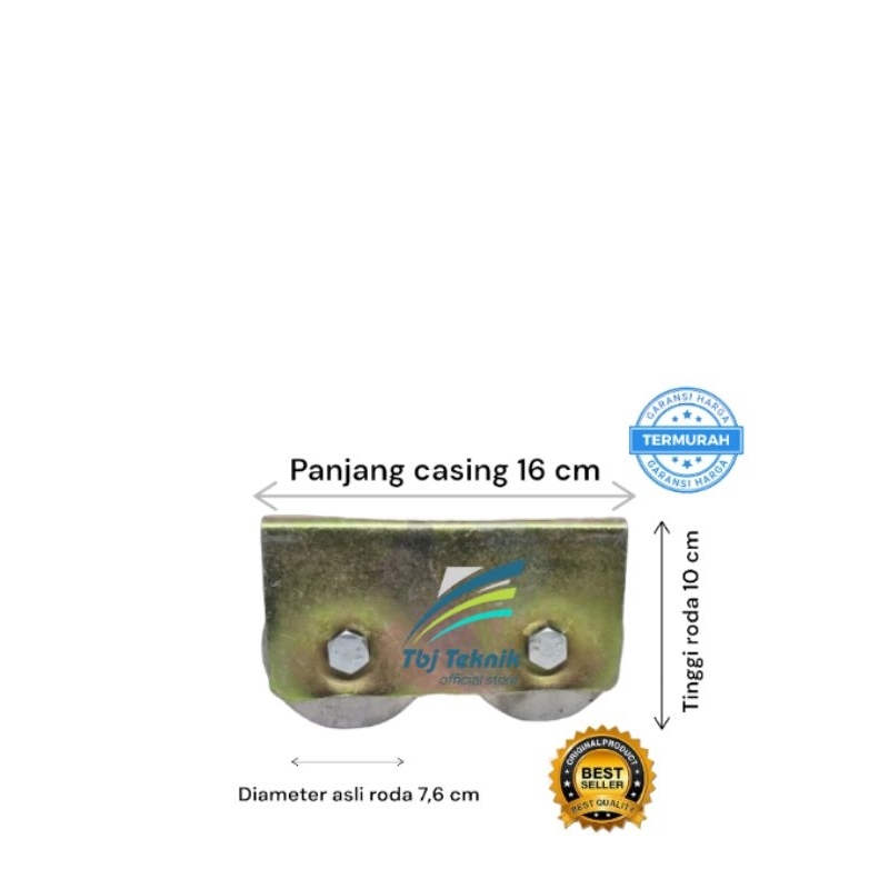 roda pagar besi super ganda atau dobel 8 cm