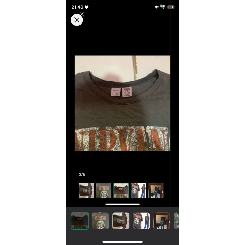 KAOS OVERSIZE NIRVANA BERSHKA