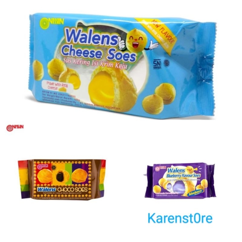 

NISSIN Walens 100 g , blueberry , Cheese , Choco soes