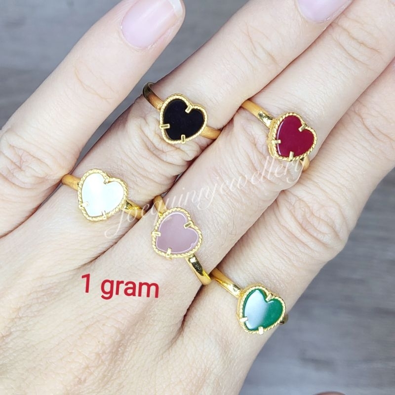 cincin love batu emas muda