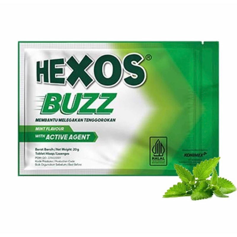 

PERMEN HEXOS BUZZ 20butir permen pelega tenggorokan