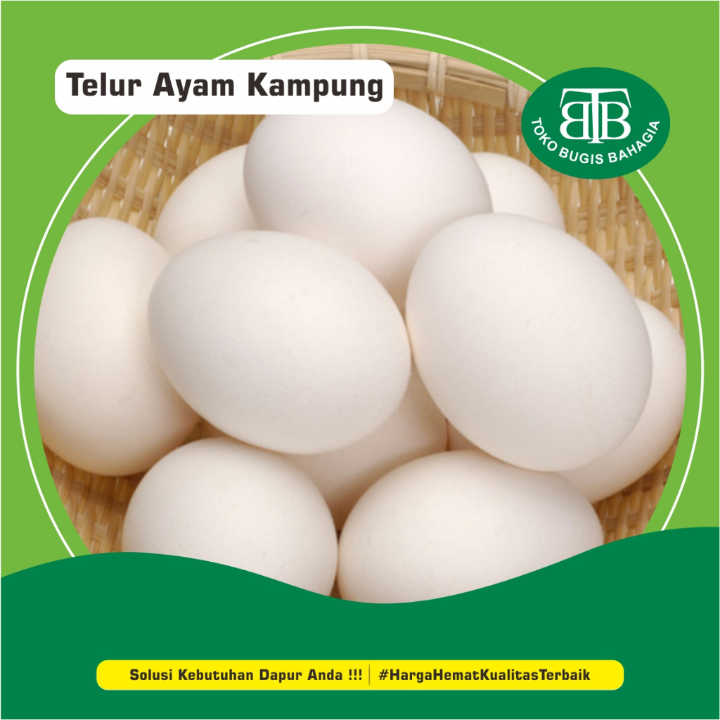 

Telur Ayam Kampung 1 Rak, Murah Makassar