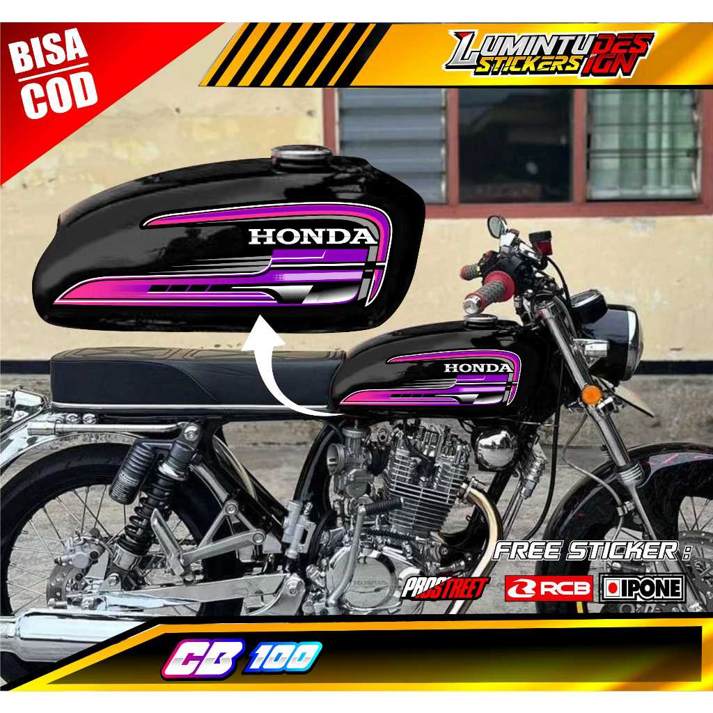 STRIPING VARIASI CB 100 HONDA / STICKER LIST HONDA CB 100