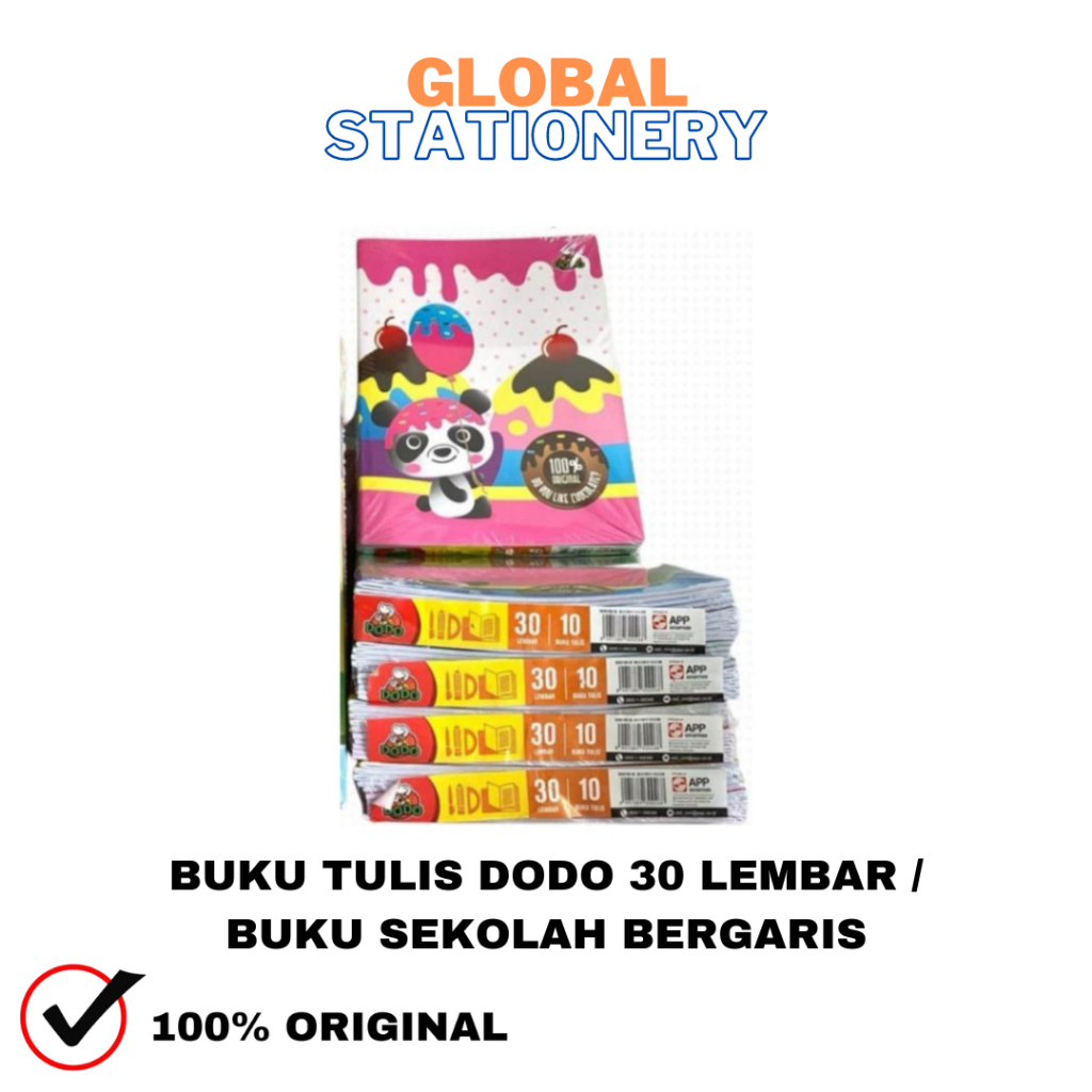 

BUKU TULIS BERGARIS DODO 30 LEMBAR - 10 BUKU