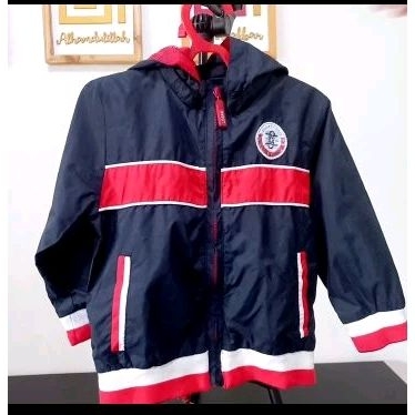 jaket outdoor anak laki laki cowok 3 4 tahun second