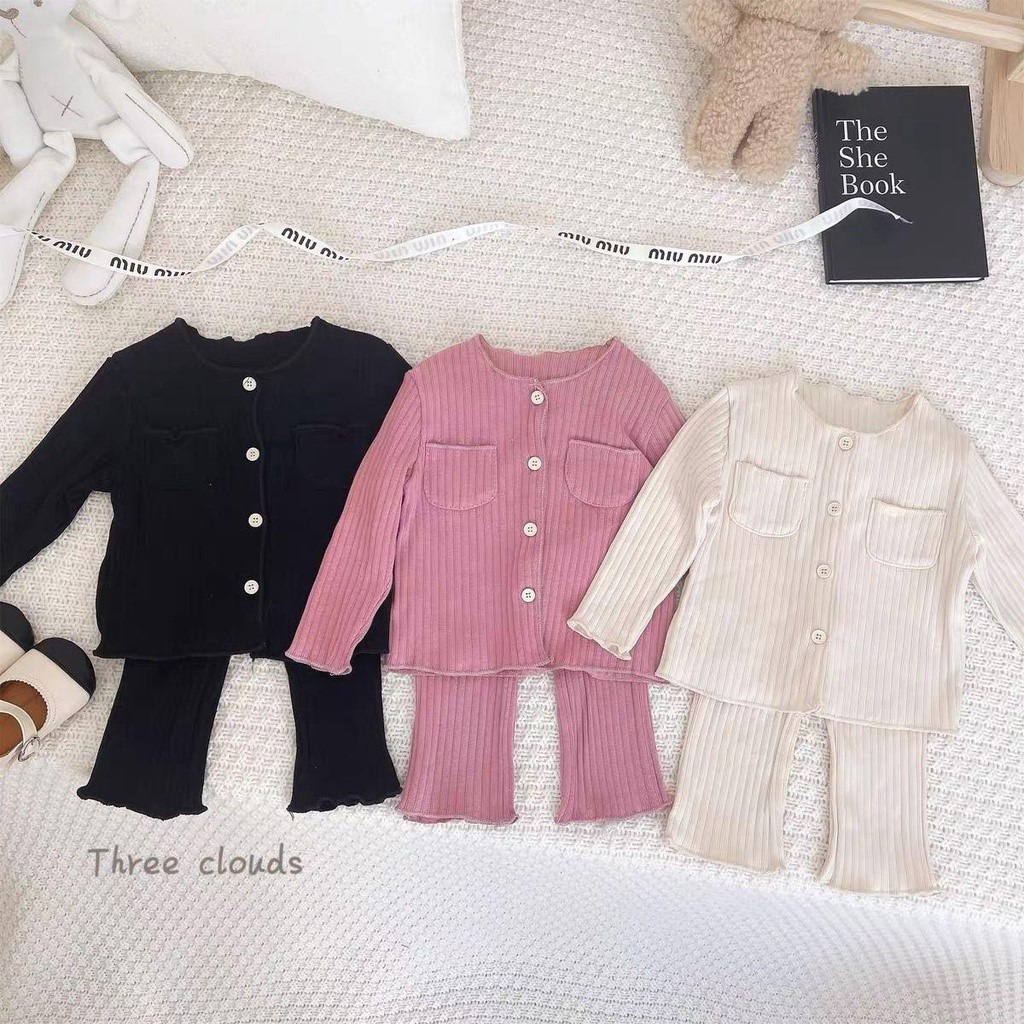 Setelan Baju Anak Poly Rib | Baju Rajut | Baju Anak Cewek Modis