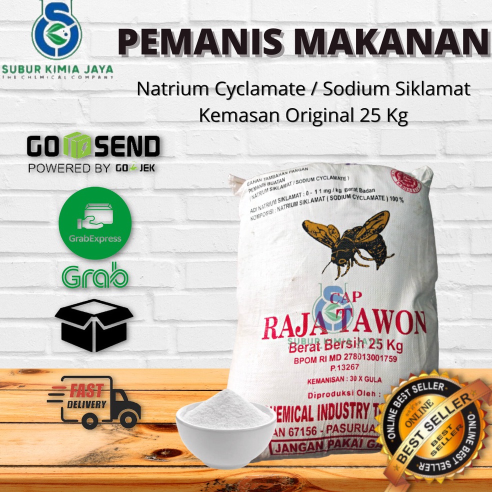 

NWJ753 COD Sodium Siklamat Pemanis Buatan Cap Raja Tawon 25 Kg