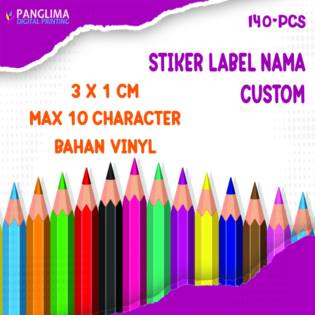 

Sticker Label Nama Pulpen - Pensil - Peralatan Sekolah / Kantor (3 cm x 1 cm)