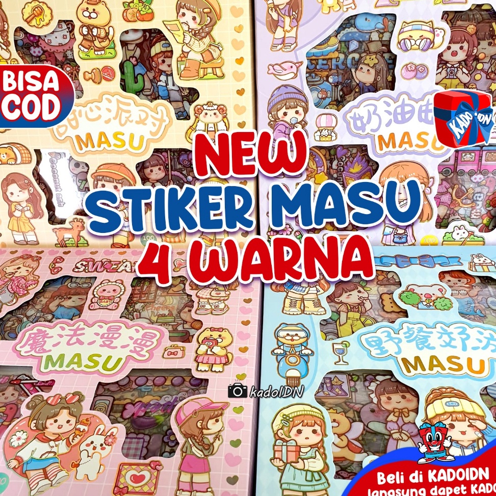 

PQM182 Terbaru 1 lembar Stiker waterproof momo kartun korea viral stiker tumbler lucu by kadoidn