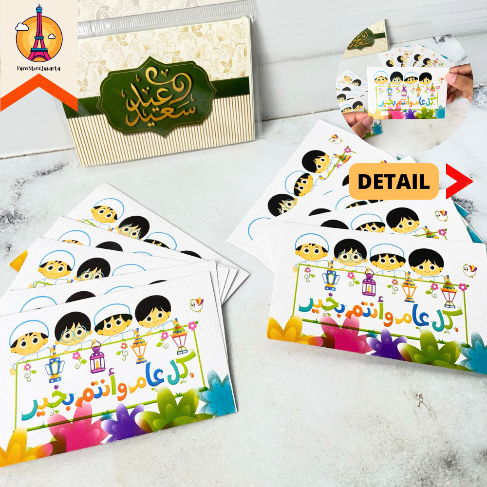 

Amplop Lebaran Motif Anak 1 Set isi 10pcs Ukuran Kecil MN-1153 Uang Ukuran Lipat Bahan Tebal Uang Tidak Lecek Amplop Idul Fitri