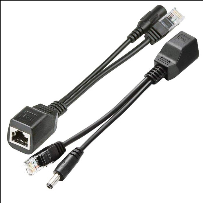 CABLE POWER OVER ETHERNET POE SPLITTER SET