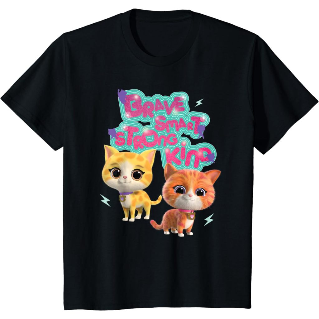 Baju Kaos Anak Distro Premium Disney Junior SuperKitties Brave Smart Strong Kind T-Shirt