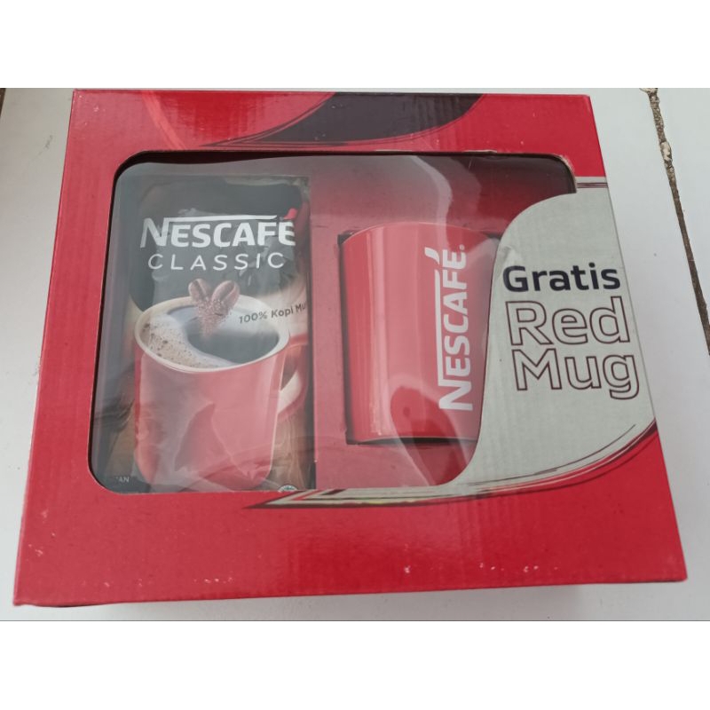 Kopi Nescafe Classic 90g Gratis Mug / Coffee Instan Nescafe 90gr Gratis Gelas Cangkir Muk Merah / 10