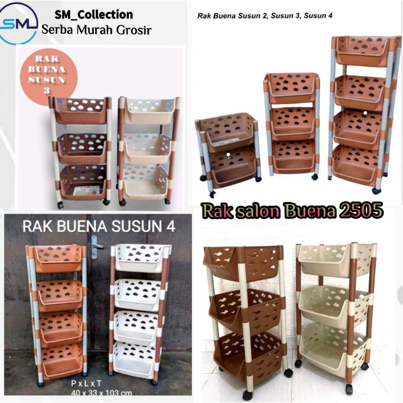 rak salon/rak susun/rak rodong roda/rak salon buena 2505