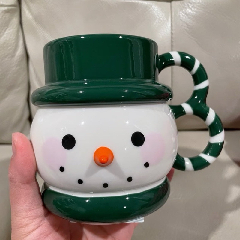 Starbucks Korea Holiday Snowman Christmas Mug VERY RARE