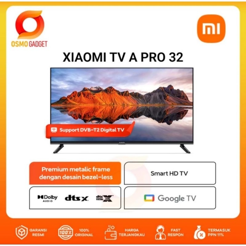 TV LED XIAOMI 32INCH A PRO 32 ANDROID GOOGLE TV A PRO 32 INCH