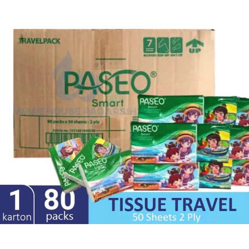 Tissu Paseo Travel Pack 1 DUS 50 sheet isi 80pcs