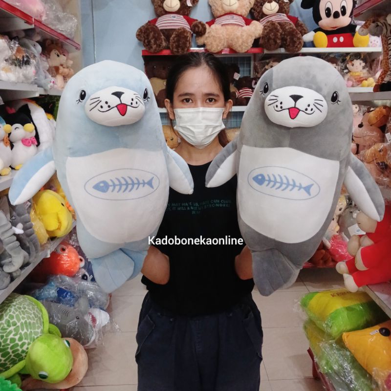 BONEKA ANJING LAUT LUCU SEAL BULU HALUS LEMBUT