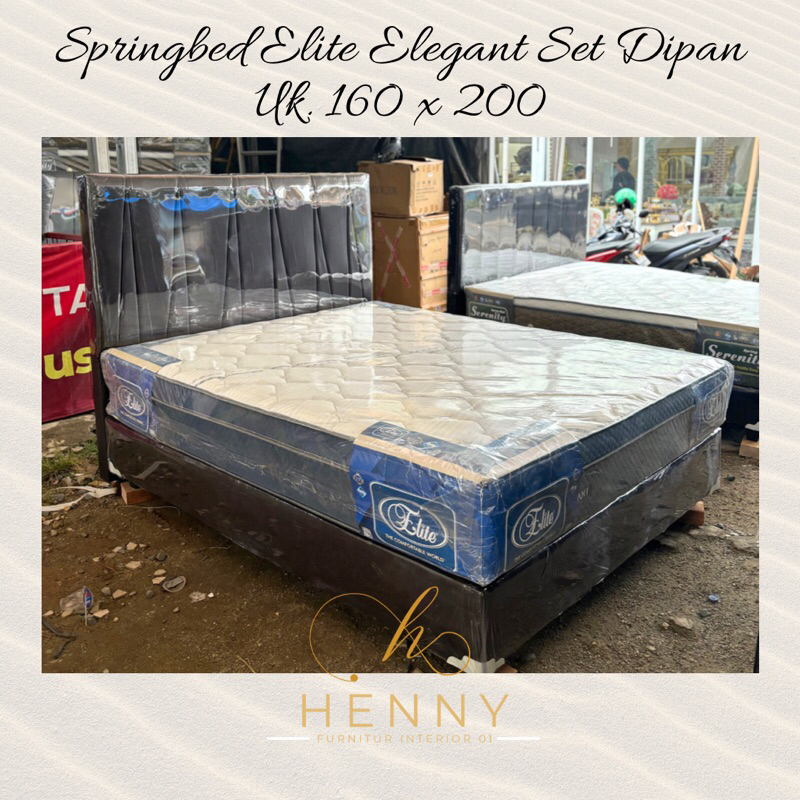 Henny Furniture Springbed Elite Elegant Set Dipan Uk. 160 x 200