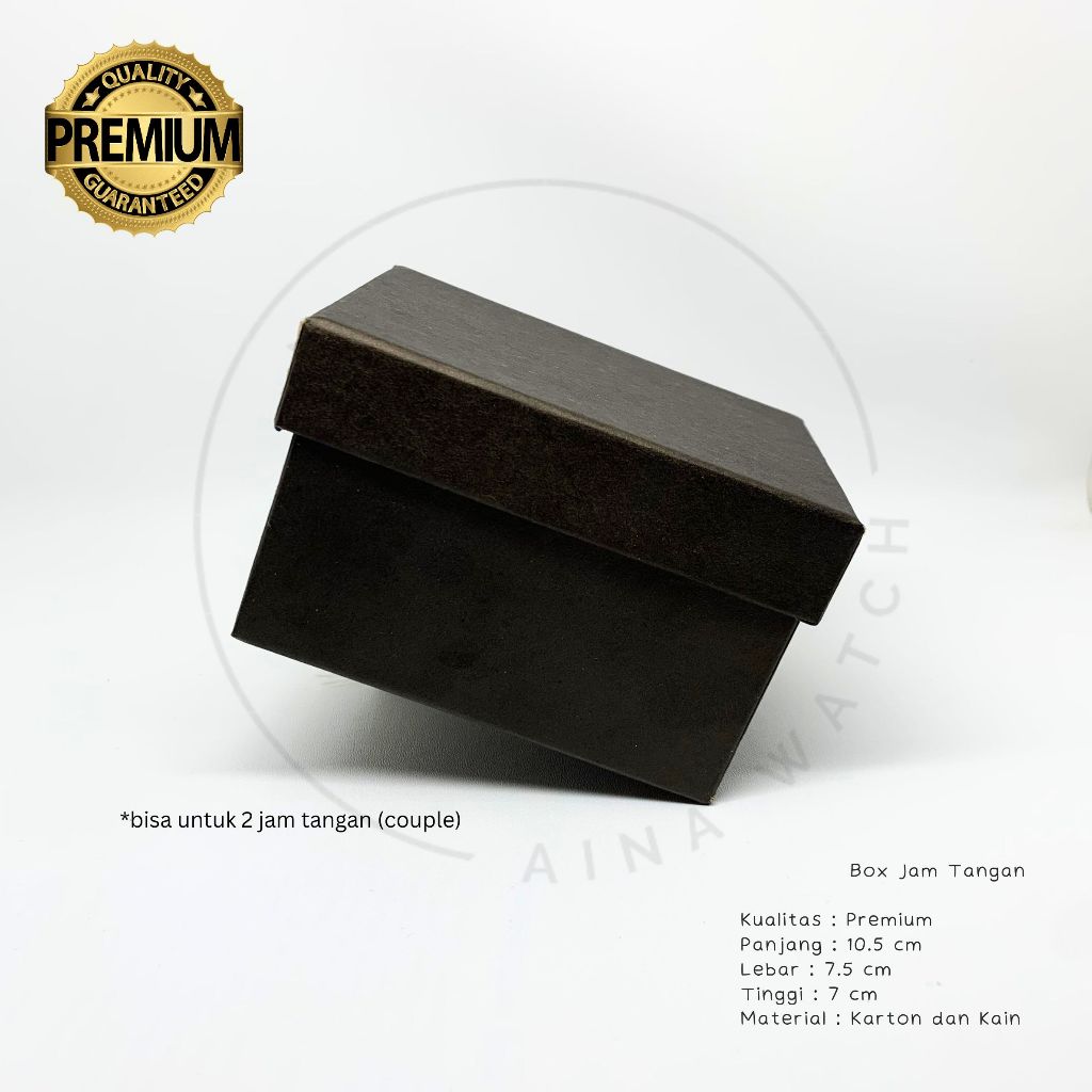 Kotak Box Jam Tangan Minimalis Aesthetic Hitam Black Kado Hadiah