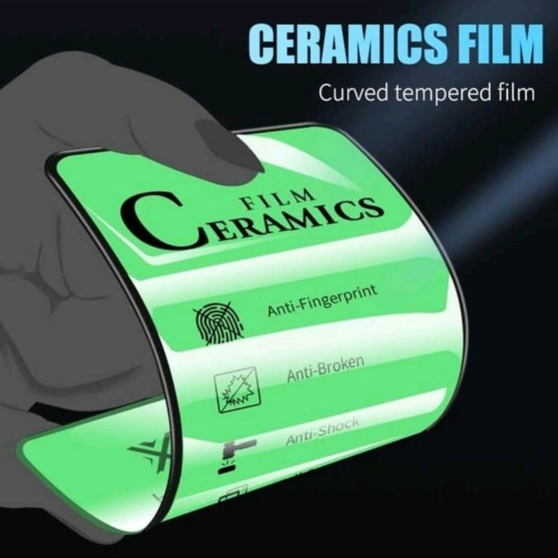 MJT - SHARP Tempered Anti Gores Film Ceramic Clear Full TG SHARP AQUOS V6/SHARP AQUOS V6 5G/SHARP AQ