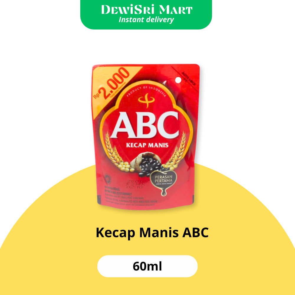 

Kecap manis ABC 60ml - Dewi Sri Mart