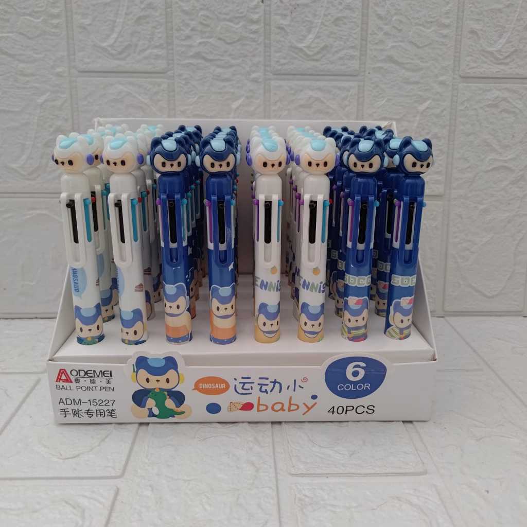 

Pulpen / Bolpoin 6 Warna Karakter 0.7 mm