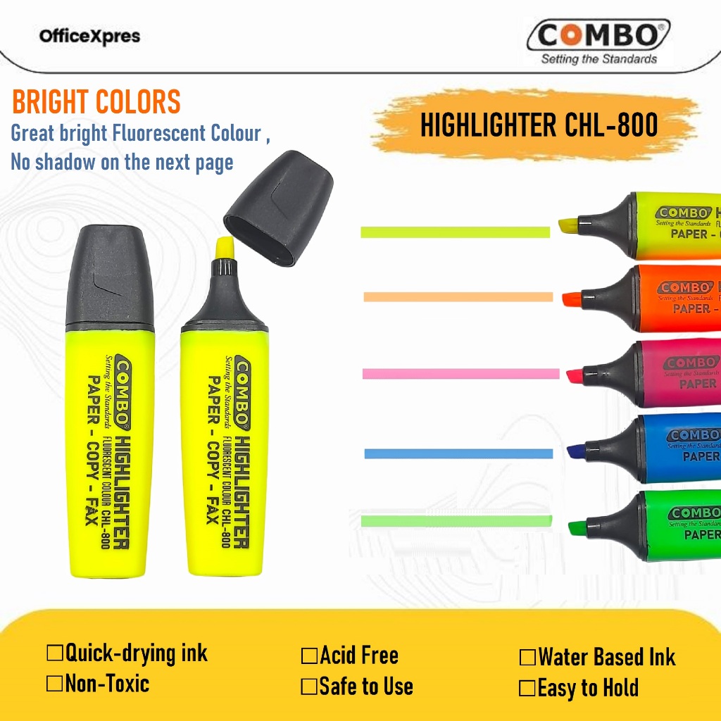 

Stabilo Highlighter / Highlighter Fluorescent / Spidol Stabilo CHL-800 / Highlighter Marker / Penanda Text Buku