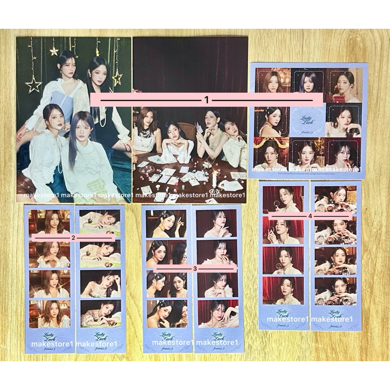 pc fromis_9 sg23 postcard sticker photostrip saerom hayoung jiwon jisun seoyeon chaeyoung nagyung ji