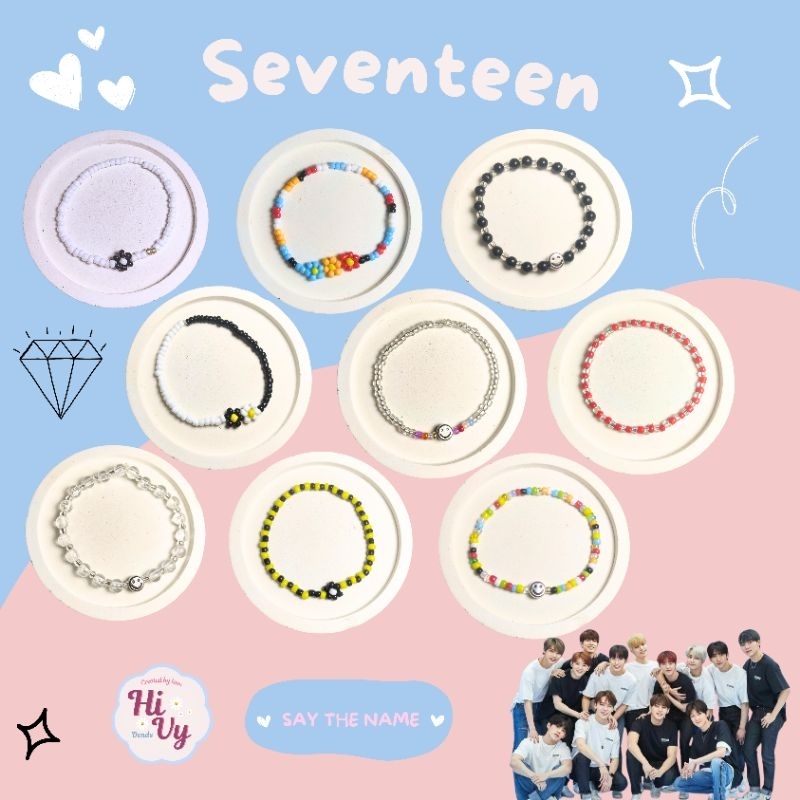 SEVENTEEN BEADS BRACELET | Gelang tangan manik idol scoups joshua jun wonwoo hoshi woozi dino handma