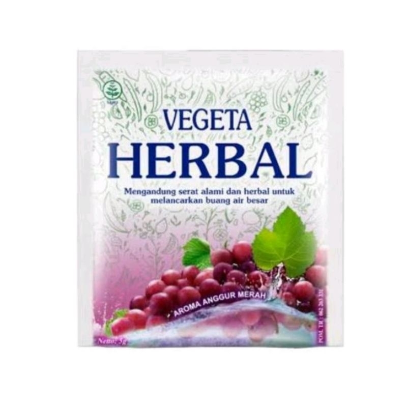 Vegeta Herbal Serat Alami Rasa Anggur | Pelancar BAB - Vegeta Herbal