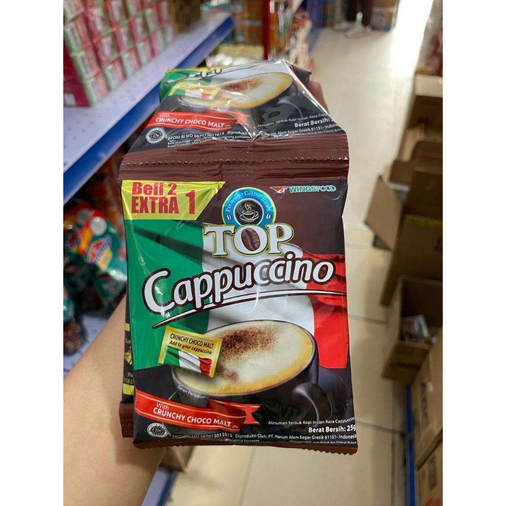 

Top kopi Cappuccino coffe 1 renceng isi 15 sachet