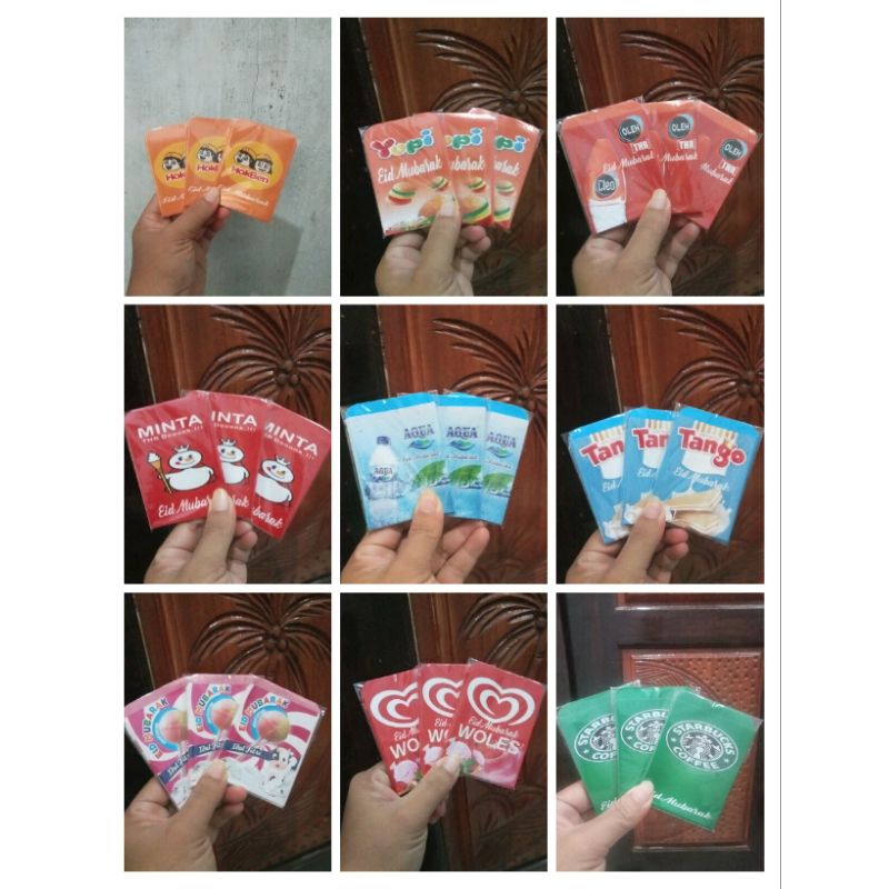 

100pcs(10pack) amplop mini siap jual motif random