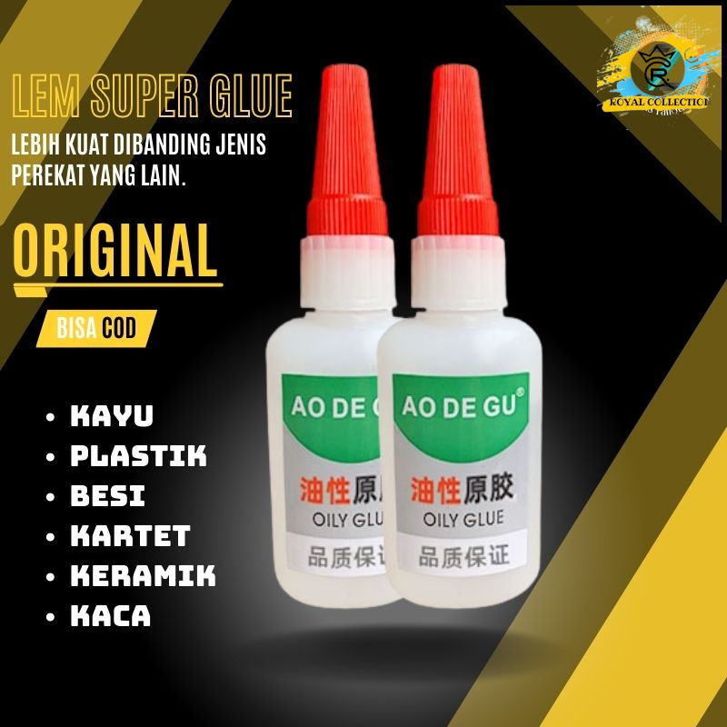 

Lem Super Glue 50gr Perekat Kuat Lem Korea Sepatu Sandal Lem Setan