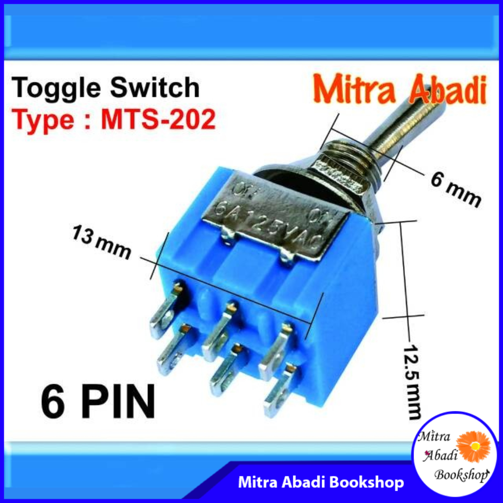 Saklar Toggle/Toggle Switch MTS-202 6 PIN