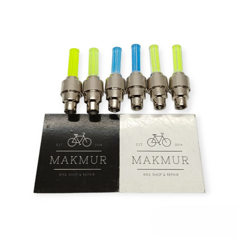 Lampu Tutup Dop Pentil Sepeda Motor Mobil Nyala