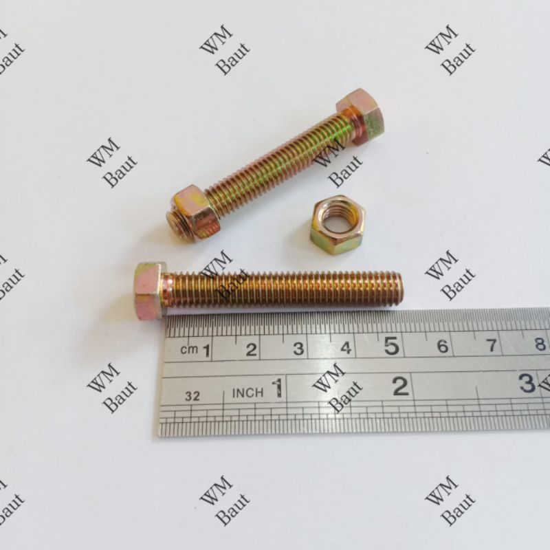 10pcs Baut Mur 14 Panjang 5cm - 10x50 M10x50 10mm x 50mm