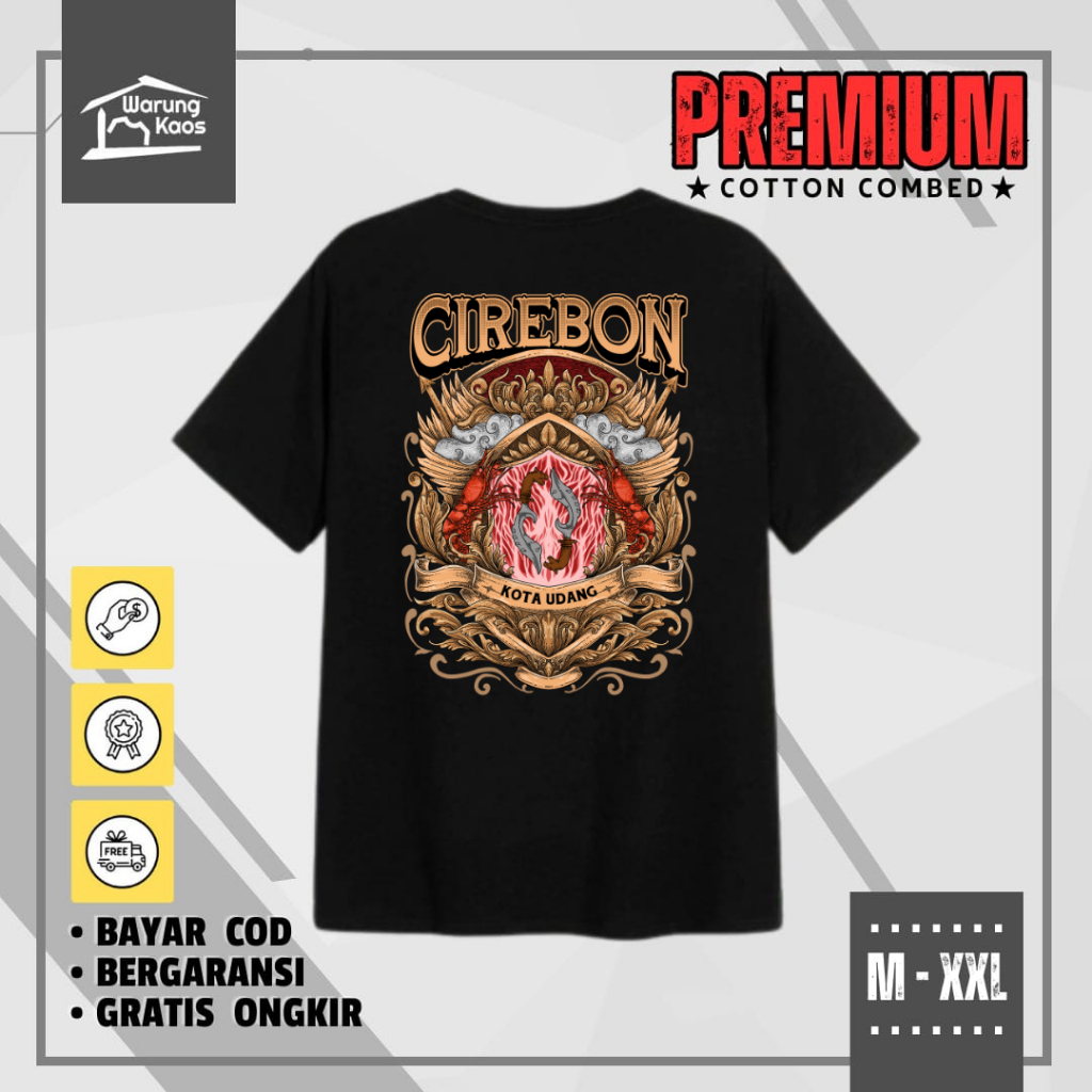 Kaos Cirebon Kota Udang Kaos Distro Pria Daerah Jawa Barat Kaos Sablon Pria Bahan Katun Premium Orig