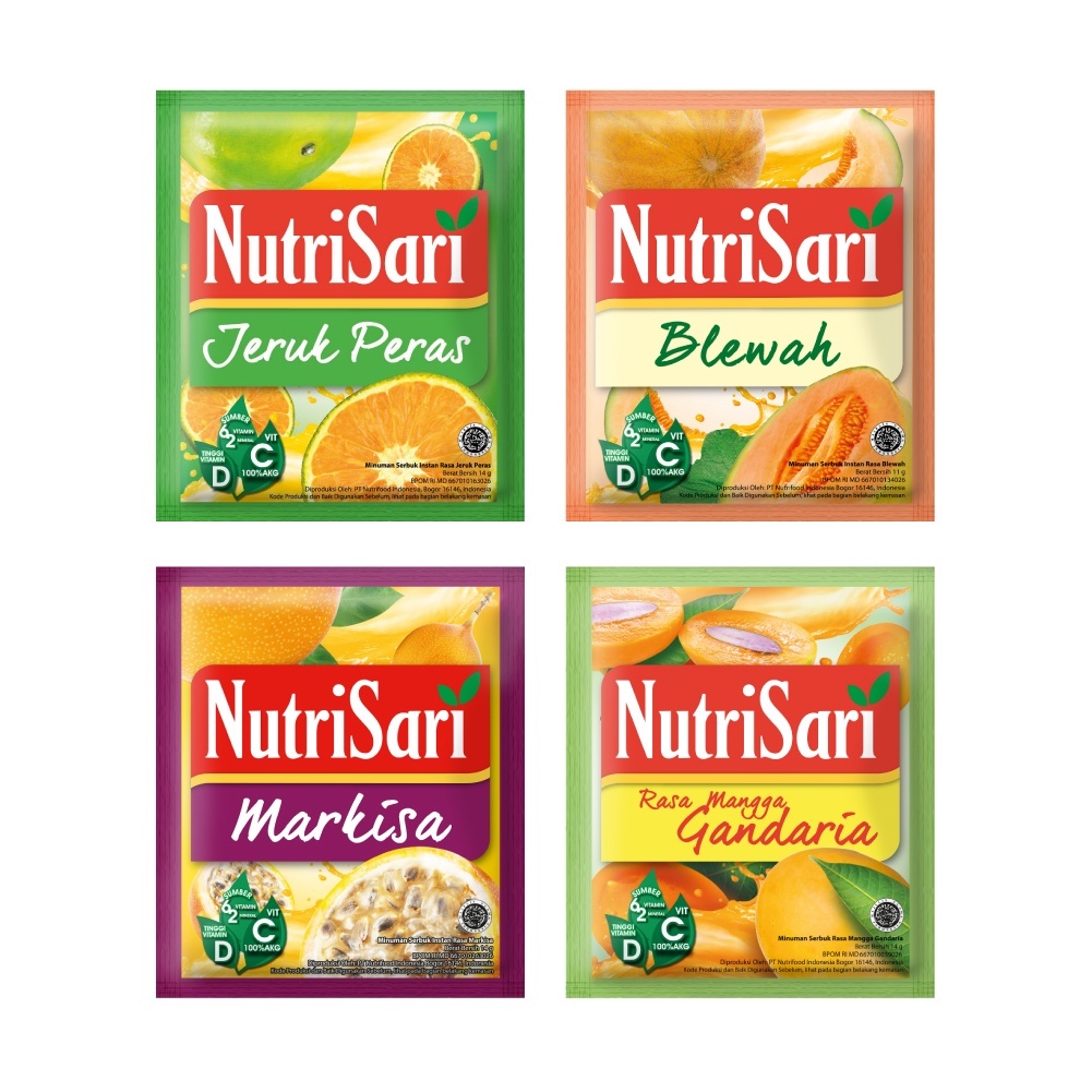 

new NutriSari 4 Rasa Local Package 40 sachet - Minuman Buah Vitamin C dan Vitamin D