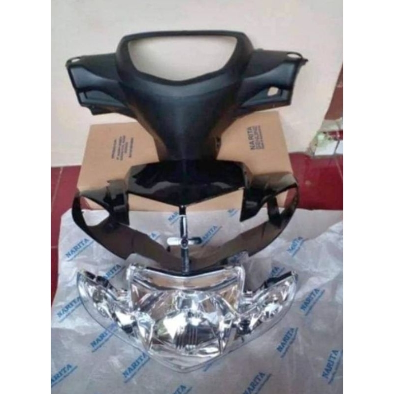 BATOK TOTOK KEPALA DEPAN BELAKANG FULLSET REFLEKTOR YAMAHA VEGA R NEW WARNA HITAM. Totok Depan Belak