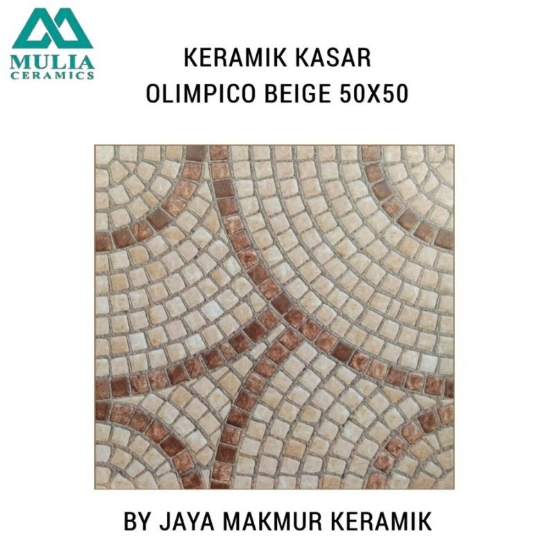 Keramik Kasar Garasi/Teras 50x50 Olimpico Beige