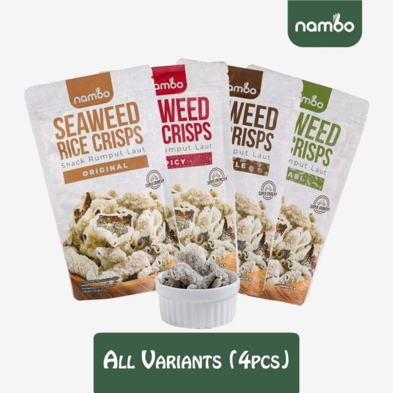 

Nambo seaweed rice crisps snack cemilan rumput laut 25gr