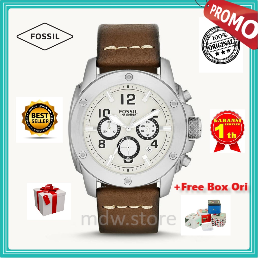 Fos sil Original Modern Machine Chronograph Brown Type FS4929 FS 4929 Jam Tangan Pria