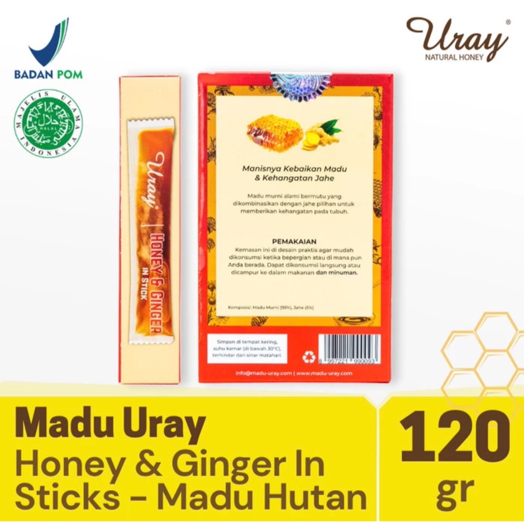 

MADU URAY Sticks 120 gr Natural Honey Sachet 100% Madu Hutan Murni
