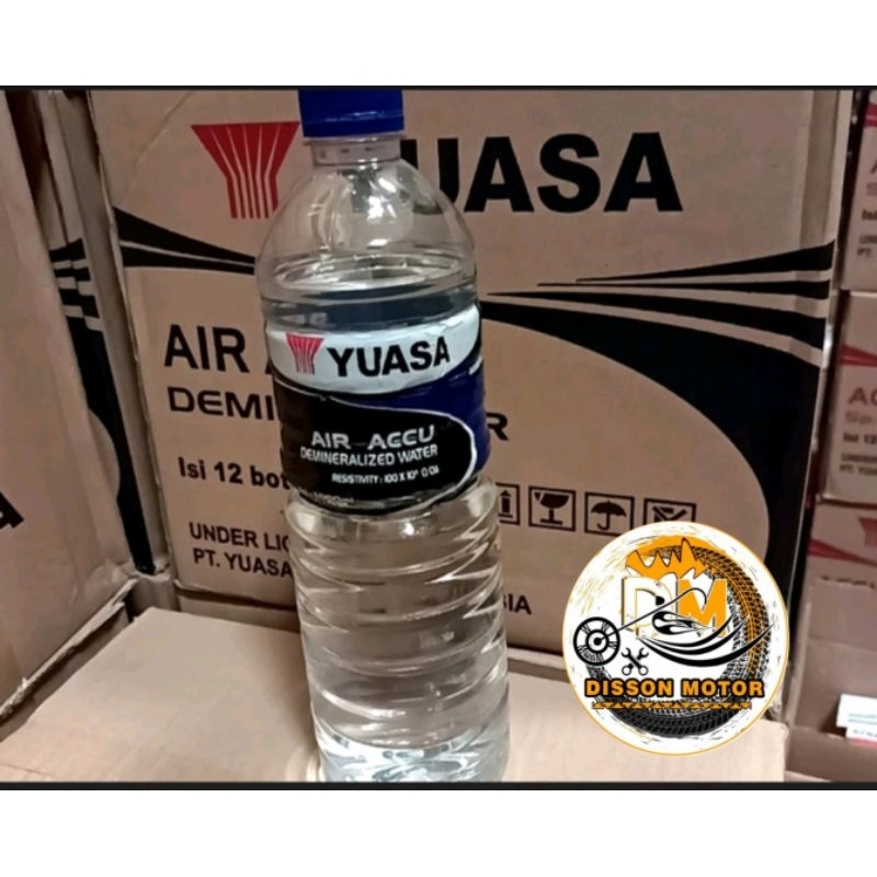 Air Aki Yuasa / Air Accu Biru 1L Original Untuk Tambahan Air Aki Mobil dan Motor