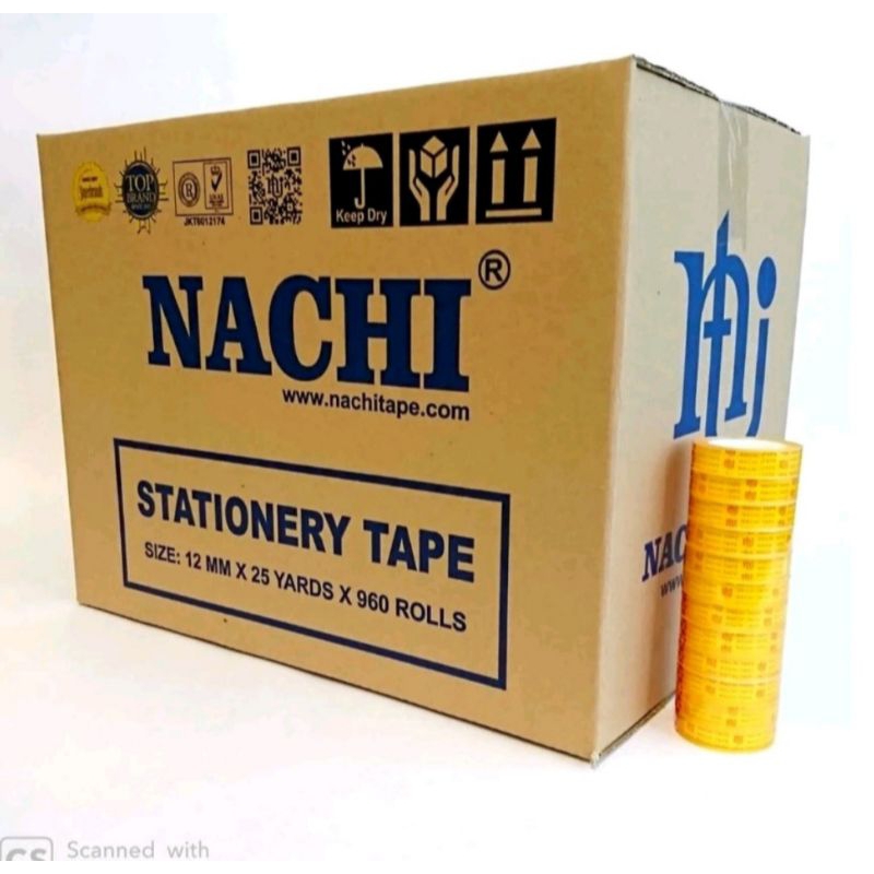 

(1slop=12pcs) Isolasi Kecil Nachi 1/2 Inch x 25yard